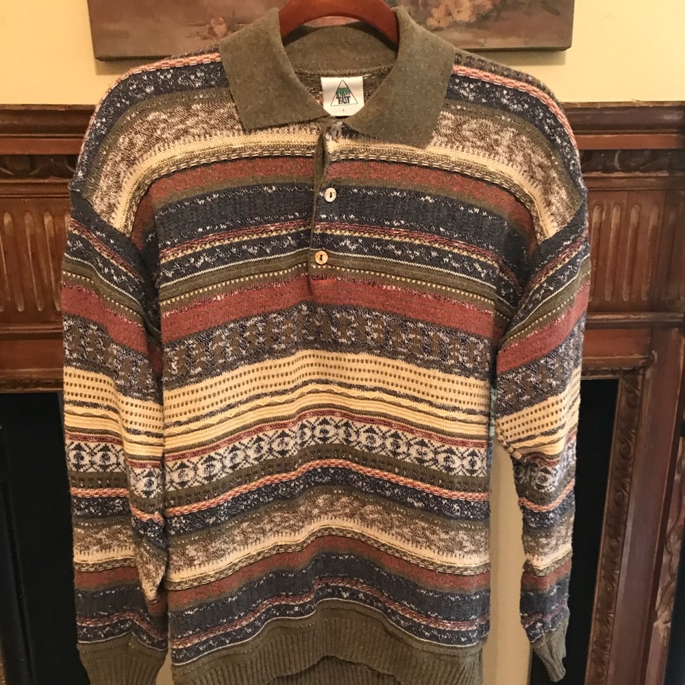 Sweater Long Sleeve Polo Shirt